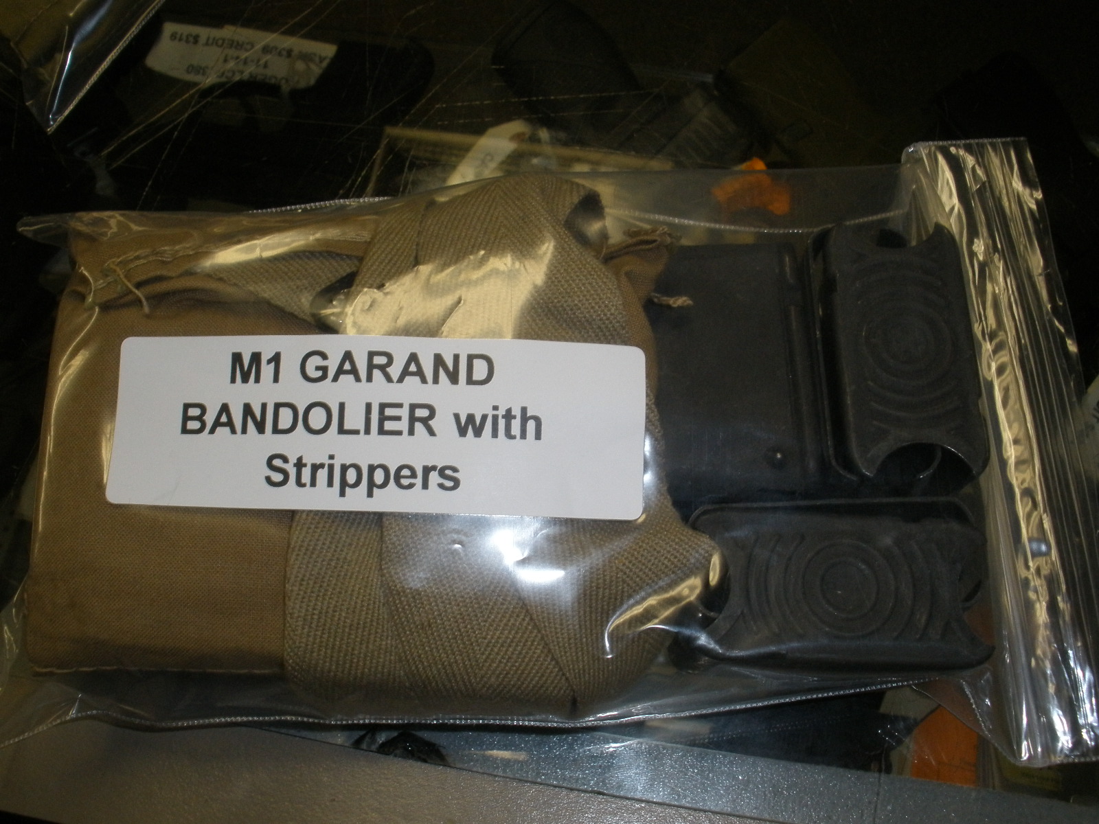 M1 Garand Bandolier with Cardboards & 6 En Bloc's