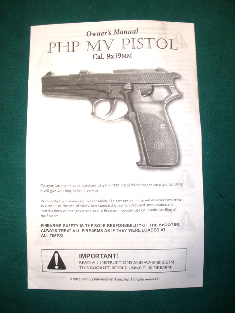 Booklet - Croatian PHP MV Pistol - Click Image to Close