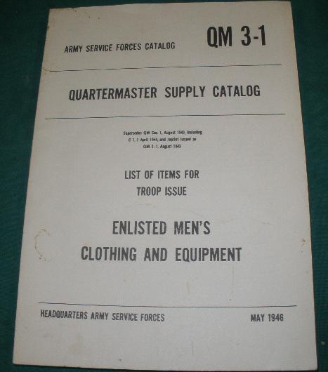 Quartermasters Supply Catalog 1943