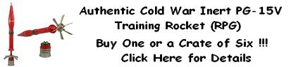 PG-15V Training Rocket (RPG) Authentic Cold War Inert QTY 1 - Click Image to Close