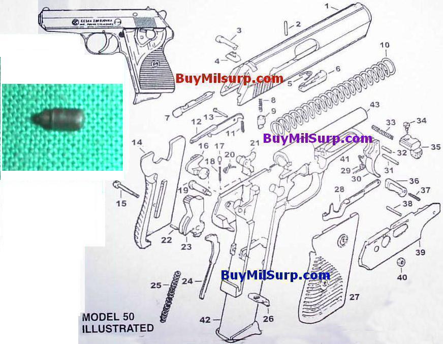 Safety Plunger - #17 - CZ50 & CZ70 CZ-50 CZ-70 Czech Pistol