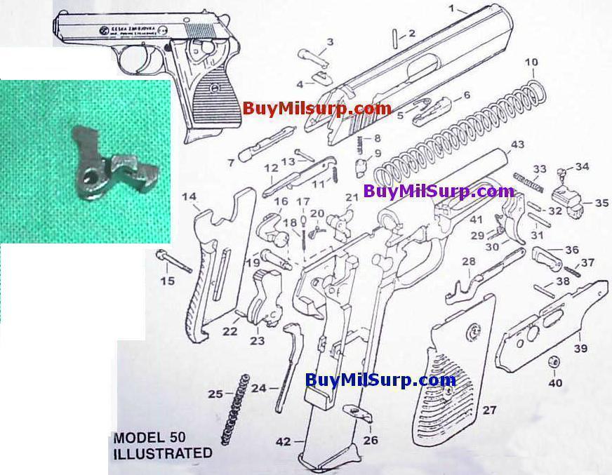 Sear - #21 - CZ50 & CZ70 CZ-50 CZ-70 Czech Pistol - Click Image to Close