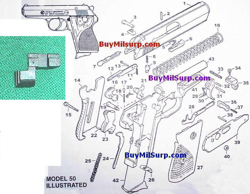 Takedown Catch - #35 - CZ50 & CZ70 CZ-50 CZ-70 Czech Pistol - Click Image to Close