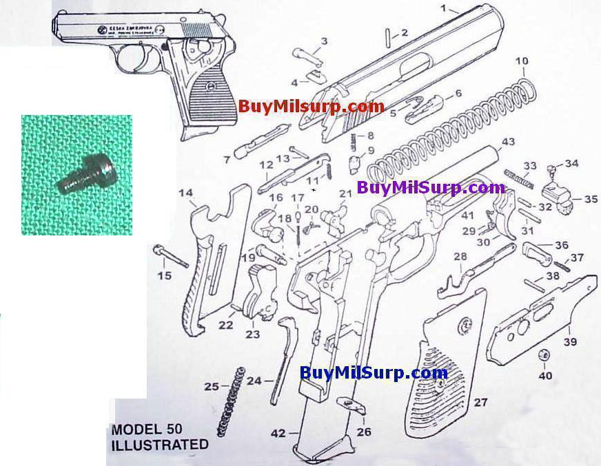 Takedown Catch Screw - #34 - CZ50 & CZ70 CZ-50 CZ-70 Pistol - Click Image to Close