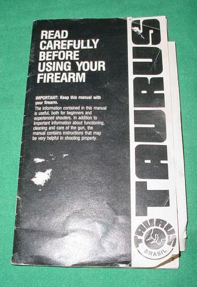 Taurus Manual, Early, Covers Semis & Revolvers USED