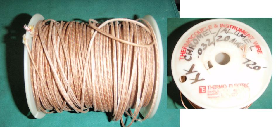 Thermocouple Wire Type K Chromel/Alumel 20 AWG 500+/- Feet