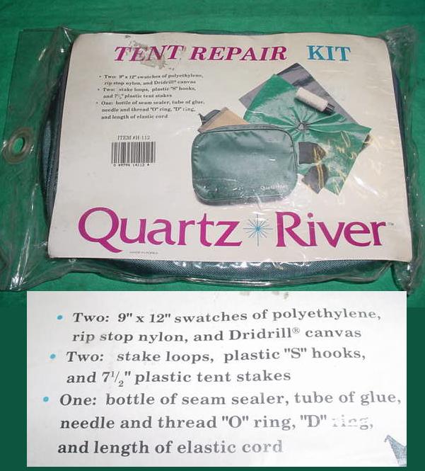 Tent Repair Kit with Zipper Case