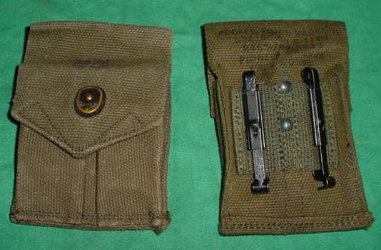 Pouch, US GI 45 Dual Magazine OD Green - Click Image to Close