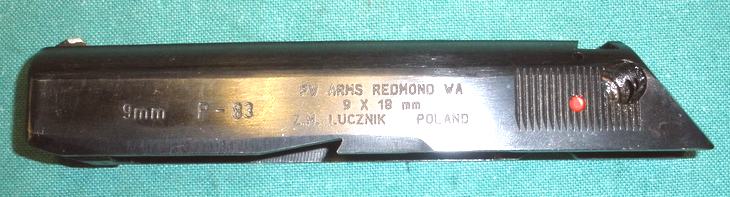 Slide, Stripped Polish P-83 Wanad Pistol