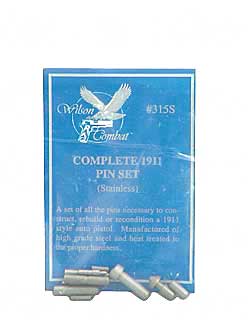 PIN SET COMPLETE STAINLESS WILSON COMBAT 1911 45ACP PIN SET COMPLETE STAINLESS WILSON COMBAT 1911 45ACP