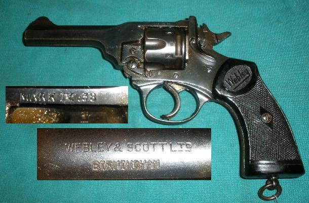 Webley & Scott Mark IV .38 S&W Revolver VG-EXC Webley & Scott Mark IV .38 S&W Revolver VG-EXC