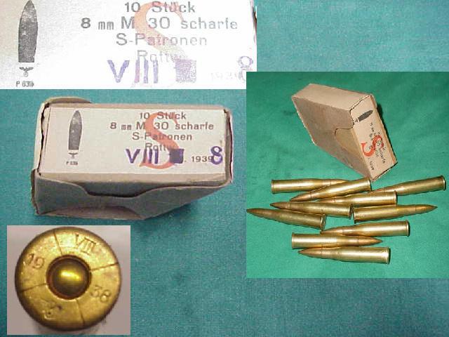 8X56R Ammo Steyr M95 and M95/34 10 Rds NAZI MARKED